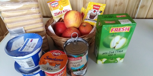 Jablkový zákusok s piškótami (fotorecept) - obrázok 2