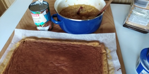 Jablkový zákusok s piškótami (fotorecept) - obrázok 3