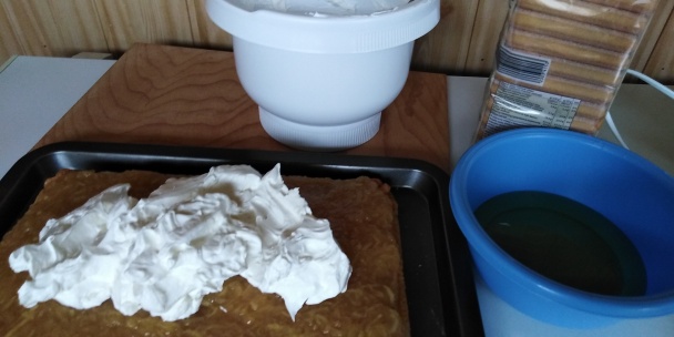 Jablkový zákusok s piškótami (fotorecept) - obrázok 4