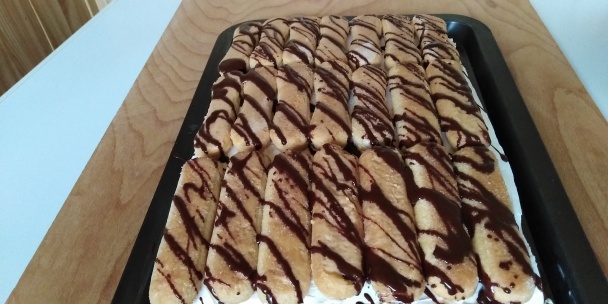 Jablkový zákusok s piškótami (fotorecept) - obrázok 5