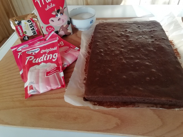 Jahodový rez s pudingom a so želatínou (fotorecept) - obrázok 1