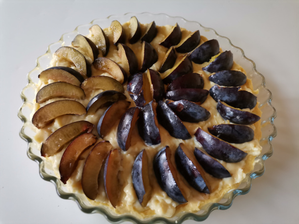 Slivkový koláč s pudingom (fotorecept) - obrázok 3