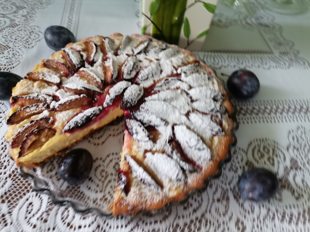 Slivkový koláč s pudingom (fotorecept) - obrázok 5