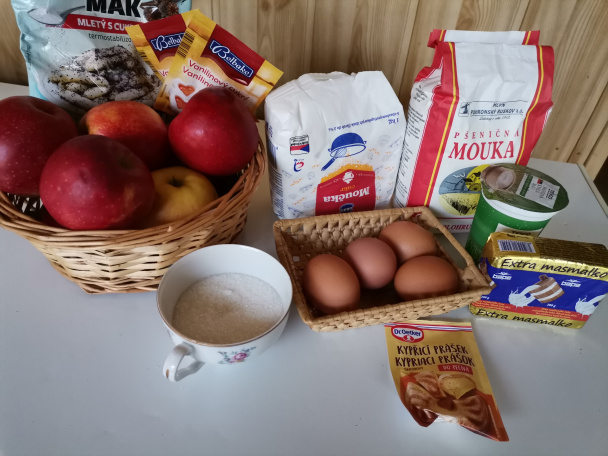 Jablkovo-makové kocky (fotorecept)  - obrázok 1