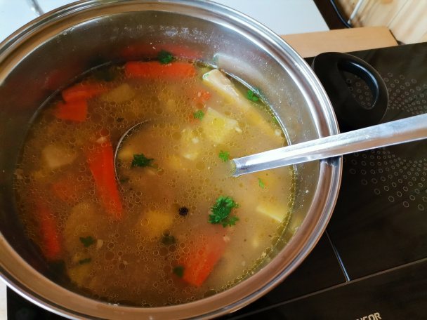 Krúpová polievka s mäsom (fotorecept) - obrázok 4