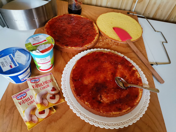 Ovocná torta s tvarohovou plnkou (fotorecept) - obrázok 3