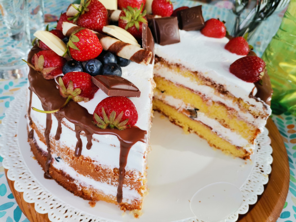 Ovocná torta s tvarohovou plnkou (fotorecept) - obrázok 6