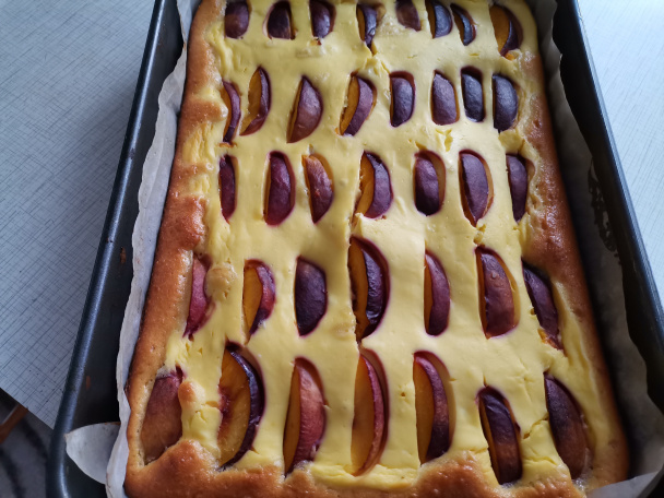 Hrnčekový koláč s tvarohom a ovocím (fotorecept) - obrázok 5