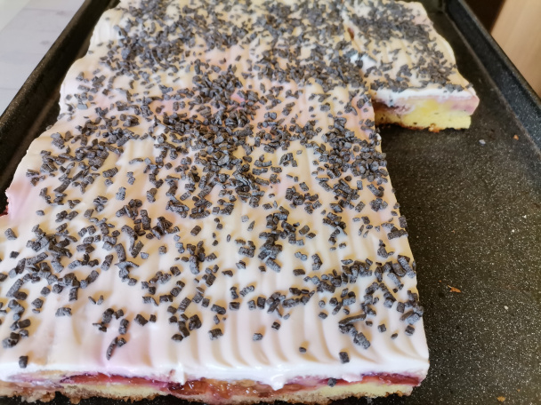 Slivkový zákusok s tvarohom a kyslou smotanou (fotorecept) - obrázok 10