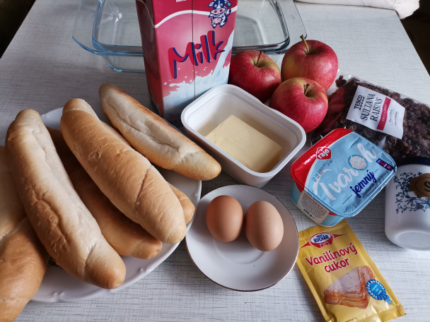 Tvarohovo-jablková žemľovka (fotorecept) - obrázok 1