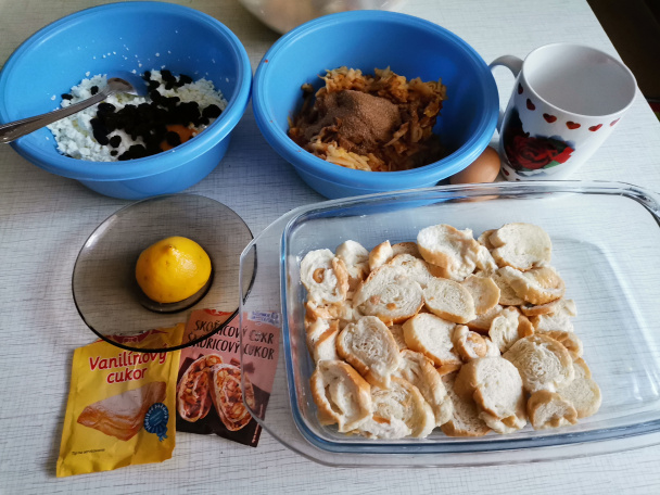 Tvarohovo-jablková žemľovka (fotorecept) - obrázok 3