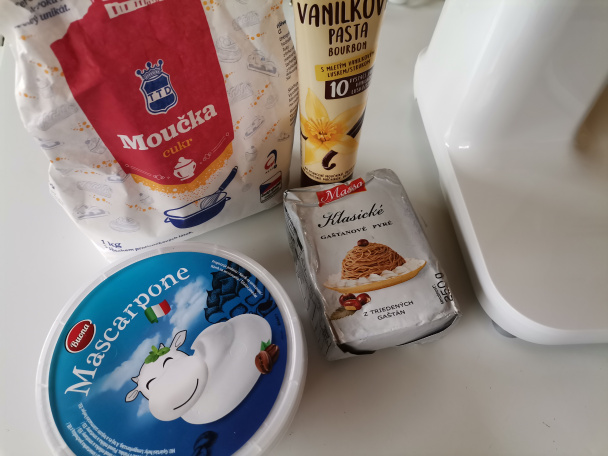 Roláda s mascarpone a gaštanovým pyré (fotorecept) - obrázok 5