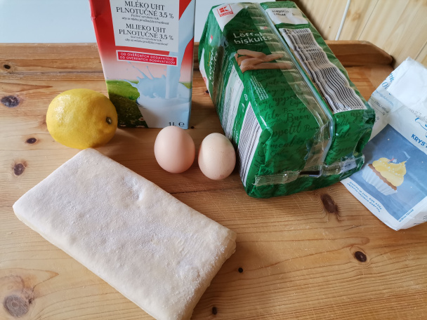 Jednoduchý dezert z lístkového cesta (fotorecept) - obrázok 1