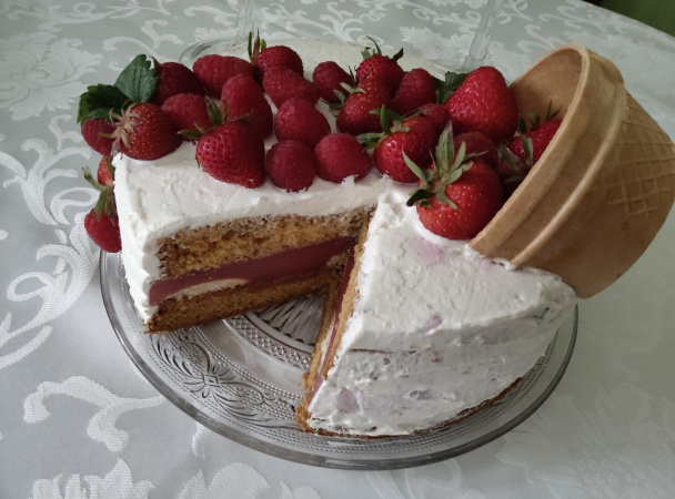 Ovocná torta so želé a s mascarpone krémom (fotorecept) - obrázok 12