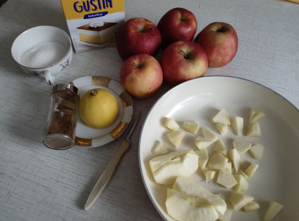 Jablkový koláč so smotanovou plnkou (fotorecept) - obrázok 5