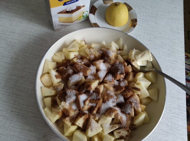 Jablkový koláč so smotanovou plnkou (fotorecept) - obrázok 6