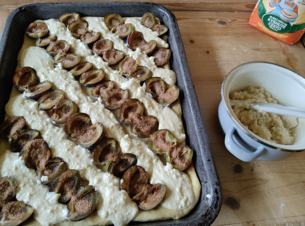 Kysnutý slivkový koláč s tvarohom a posýpkou (fotorecept) - obrázok 8