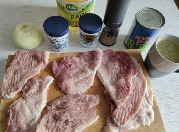 Bravčové plátky na hrášku (fotorecept) - obrázok 1