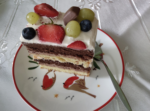 Ovocná torta s čokoládovou a mascarpone plnkou (fotorecept) - obrázok 8