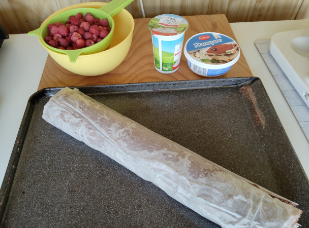 Roláda z BB pudingu s malinami (fotorecept) - obrázok 4