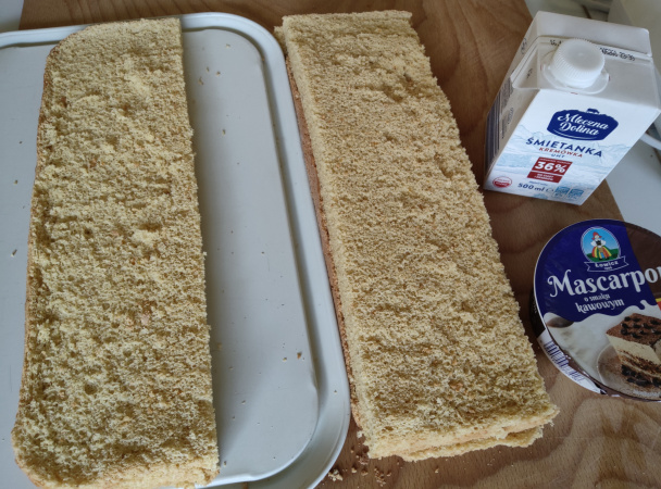 Mandľové rezy s kávovým mascarpone a bielou čokoládou (fotorecept) - obrázok 5