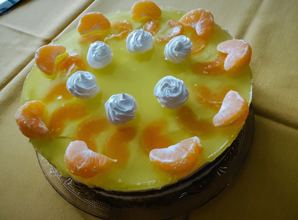 Torta s tvarohovým krémom a mandarínkami (fotorecept) - obrázok 7