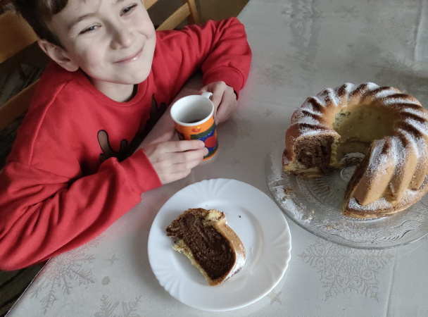 Dvojfarebná bábovka (fotorecept) - obrázok 7