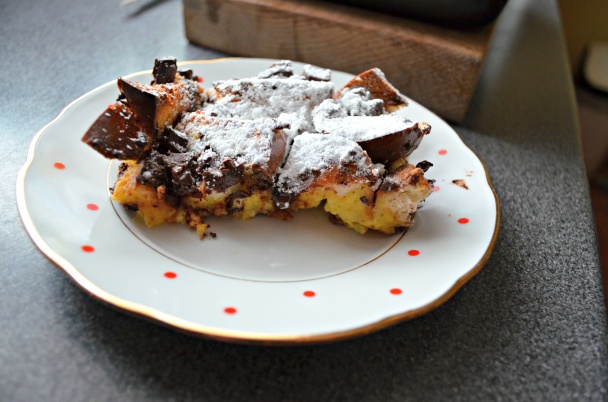 Čokoládová žemľovka z croissantov - obrázok 4