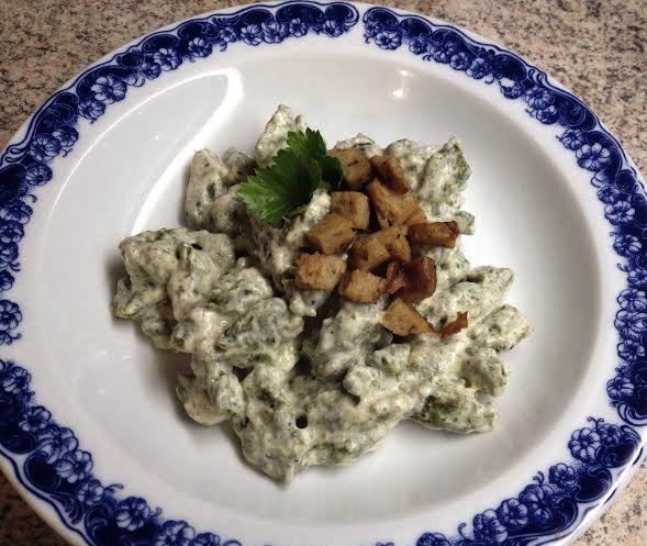 Vegan špenátové halušky - obrázok 4