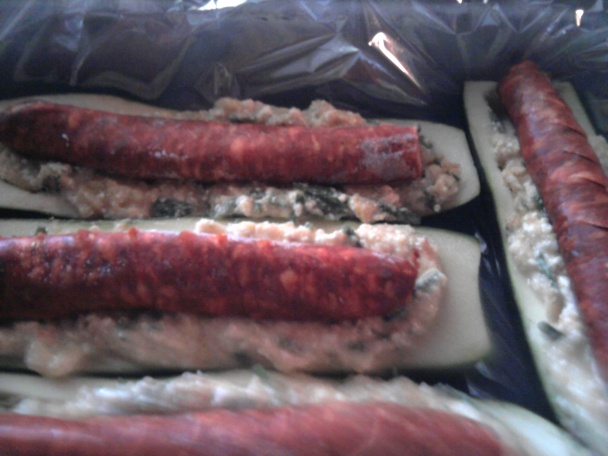 Cukina plnená domácou klobásou (fotorecept) - obrázok 3