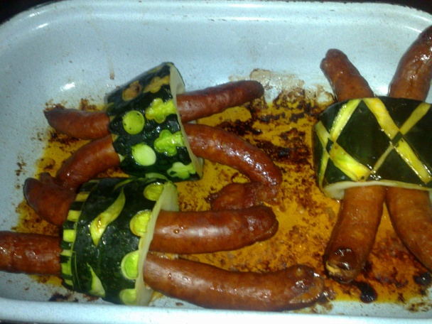 Klobása v cuketovom opasku (fotorecept) - obrázok 4