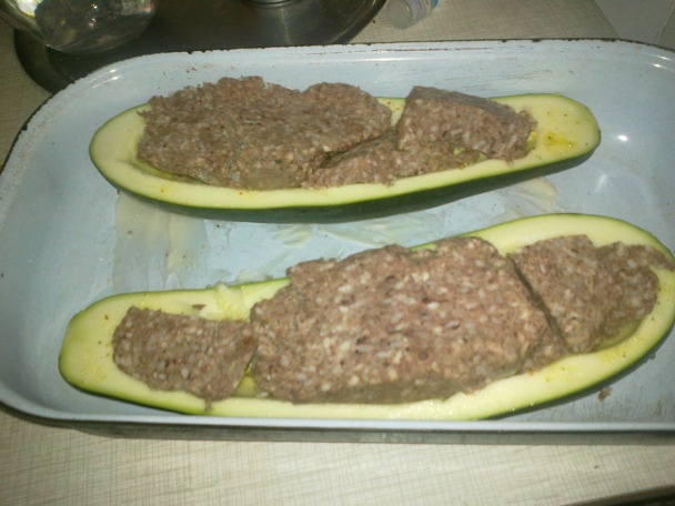 Cukina pečená s jaternicovou kašou (fotorecept) - obrázok 1