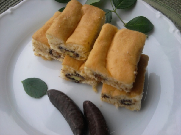 Čokoládové banány v jemnej piškóte (fotorecept) - obrázok 3