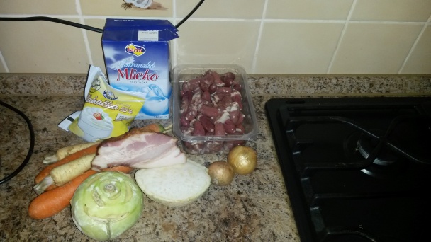 Kuracie srdiečka na smotane (fotorecept) - obrázok 1