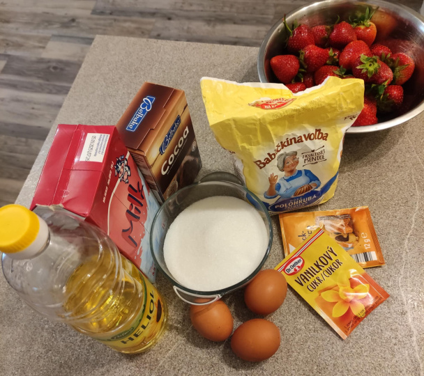 Tvarohový koláč s jahodami (fotorecept) - obrázok 2