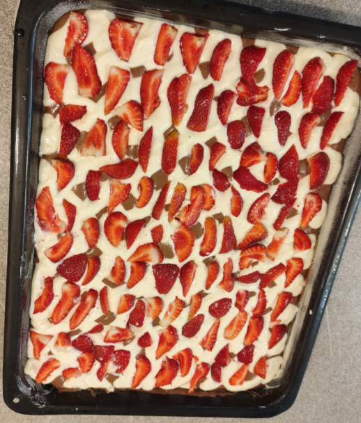 Tvarohový koláč s jahodami (fotorecept) - obrázok 5