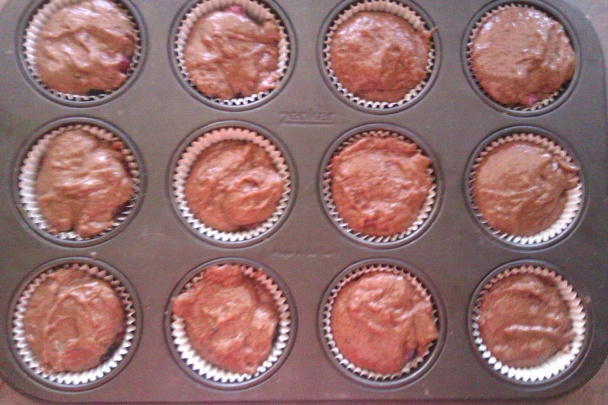 Čokoládovo-ovocné muffins (fotorecept) - obrázok 7