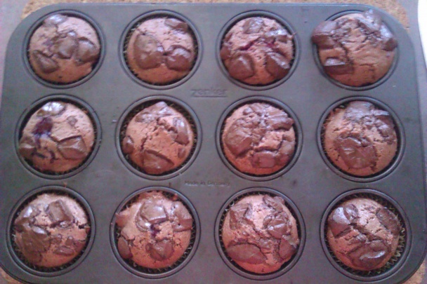 Čokoládovo-ovocné muffins (fotorecept) - obrázok 10