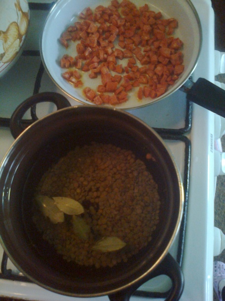 Šošovicová polievka s párkom sladko-kyslá (fotorecept) - obrázok 1