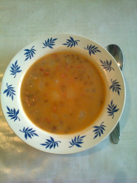 Šošovicová polievka s párkom sladko-kyslá (fotorecept) - obrázok 5