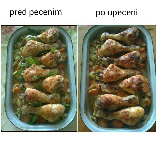 Pečené kuracie stehienka na zelenine - obrázok 4