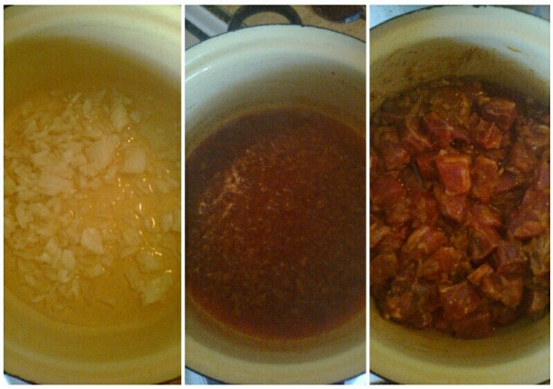 Segedínsky guláš s paradajkovým pretlakom (fotorecept) - obrázok 1