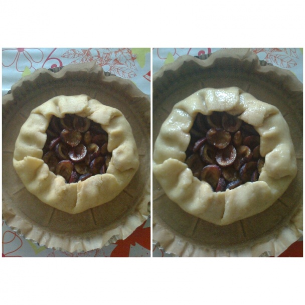 Vidiecky slivkáč - Rustical plum tart (fotorecept) - obrázok 3