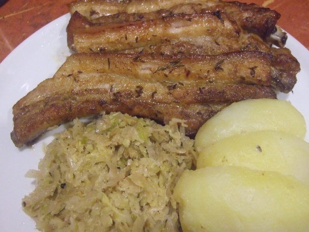 Pečený bôčik s duseným kelom ako prílohou (fotorecept) - obrázok 6