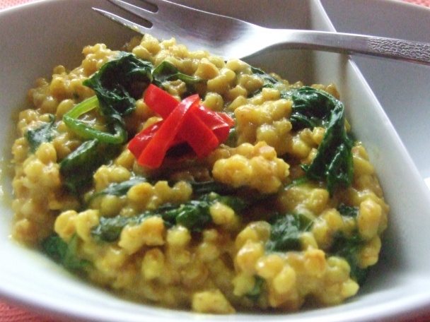 Špaldové kernotto s čerstvým špenátom (fotorecept) - obrázok 1