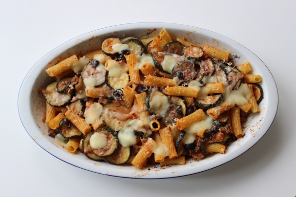 Zapekané cestoviny s cuketou, baklažánom a mozzarellou - obrázok 3