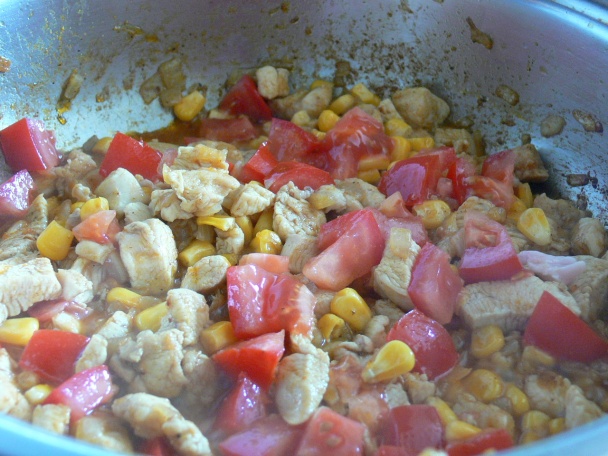 Tortilla plnená kuracím mäsom a hranolkami - obrázok 2