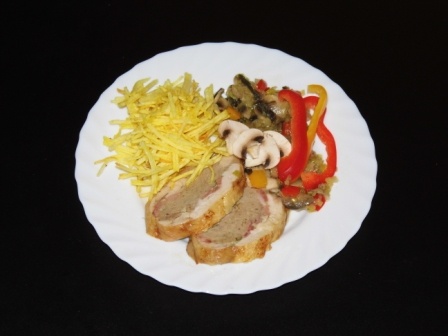 Kuracia roláda plnená bravčovou plnkou - obrázok 3