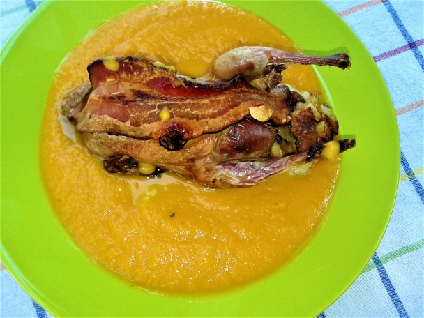 Pečená prepelica s tekvicovo-batatovým prívarkom (fotorecept)  - obrázok 8