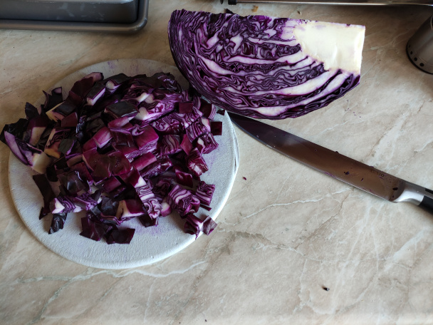 Pečená krkovička na horčici s červenou kapustou (fotorecept) - obrázok 3